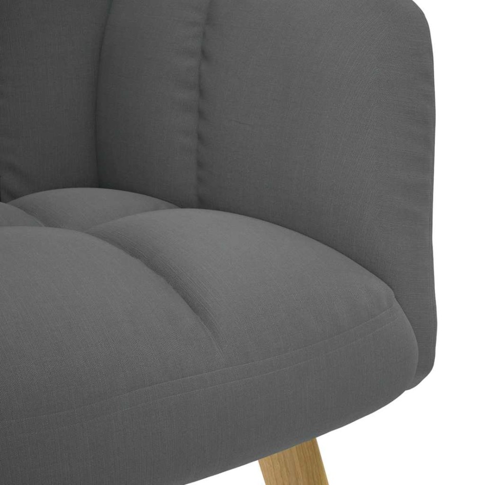 Sillón de relax con taburete tela gris