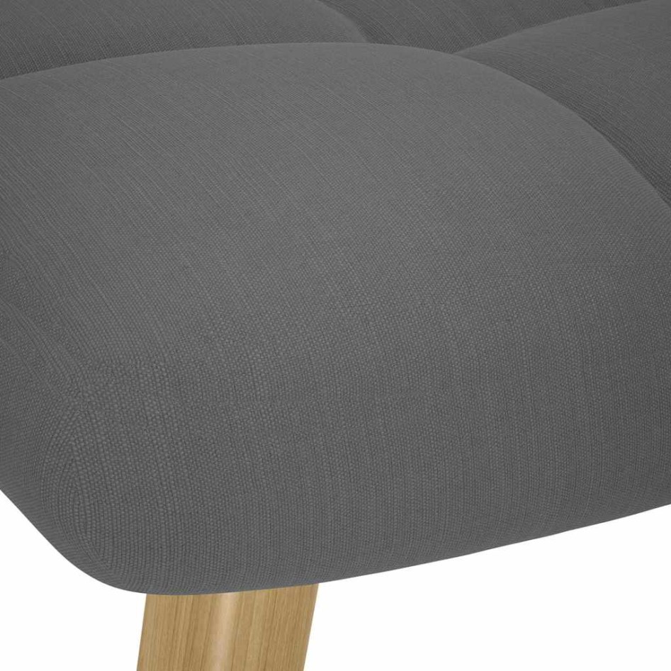 Sillón de relax con taburete tela gris