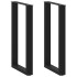 Patas de mesa de centro forma U 2uds acero negro 50x(90-91)