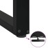 Patas de mesa de centro forma U 2uds acero negro 50x(90-91)