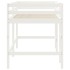 Cama alta de niños con escalera madera maciza blanca 90x200