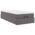 Estructura cama otomana colchón cuero sintético gris