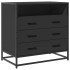 Cajonera de madera contrachapada negro 70x41x70
