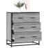 Aparador madera ingeniería y metal gris Sonoma 68x35x76