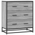Aparador madera ingeniería y metal gris Sonoma 68x35x76