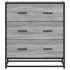 Aparador madera ingeniería y metal gris Sonoma 68x35x76