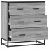 Aparador madera ingeniería y metal gris Sonoma 68x35x76
