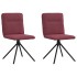 Sillas de comedor 2 unidades tela rojo