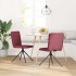 Sillas de comedor 2 unidades tela rojo