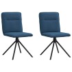 Sillas de comedor 2 unidades tela azul