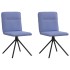 Sillas de comedor 2 uds tela azul