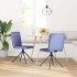 Sillas de comedor 2 uds tela azul