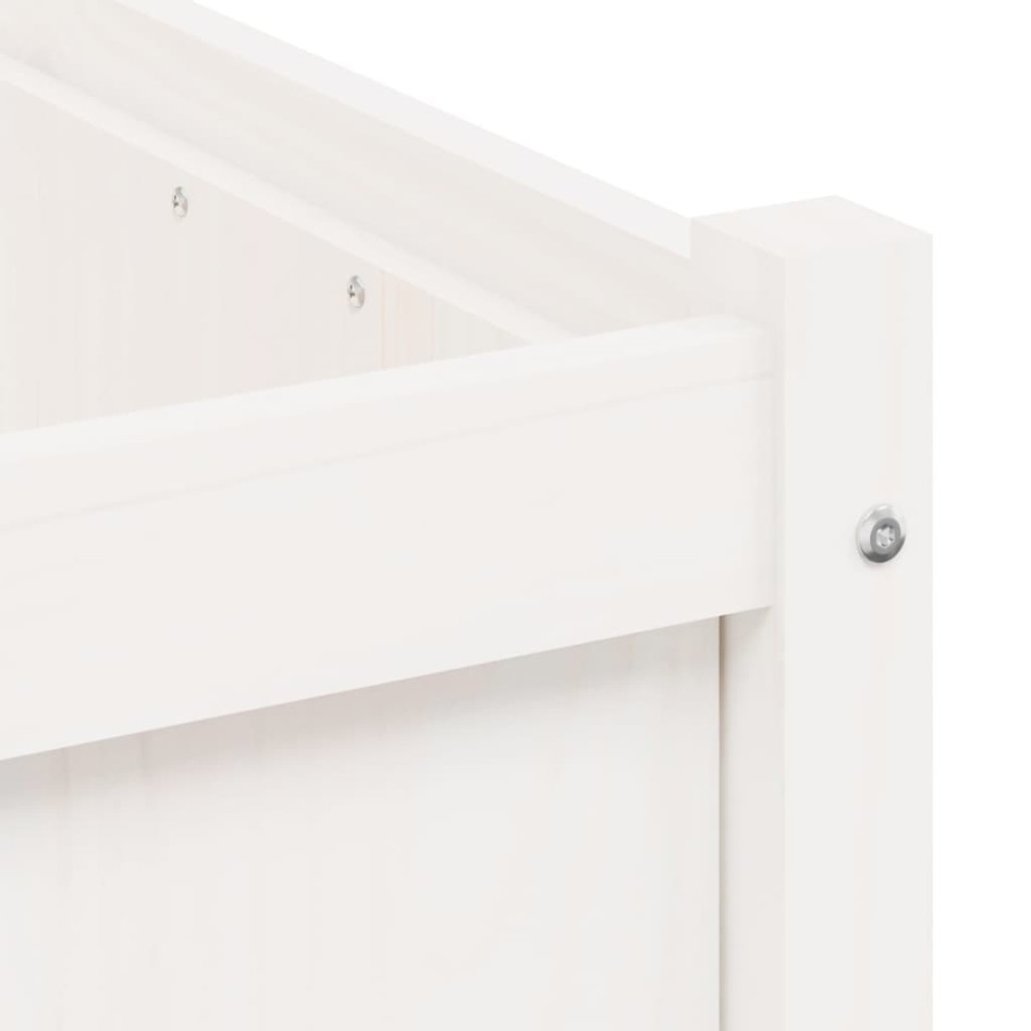 Jardinera de madera maciza de pino blanca 70x70x70