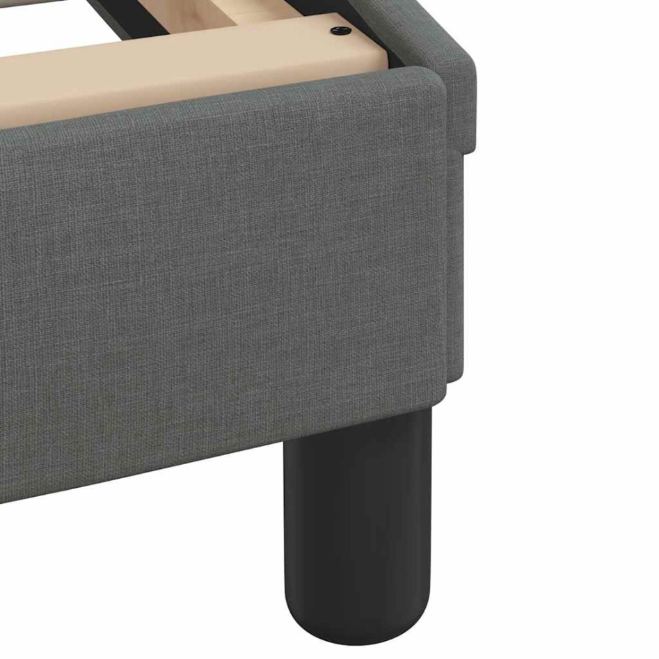 Cama con colchón tela gris oscuro 90x190