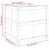 Jardinera de madera maciza de pino blanca 70x70x70