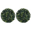 Bolas de boj artificial con luces LED 2 unidades 45 cm