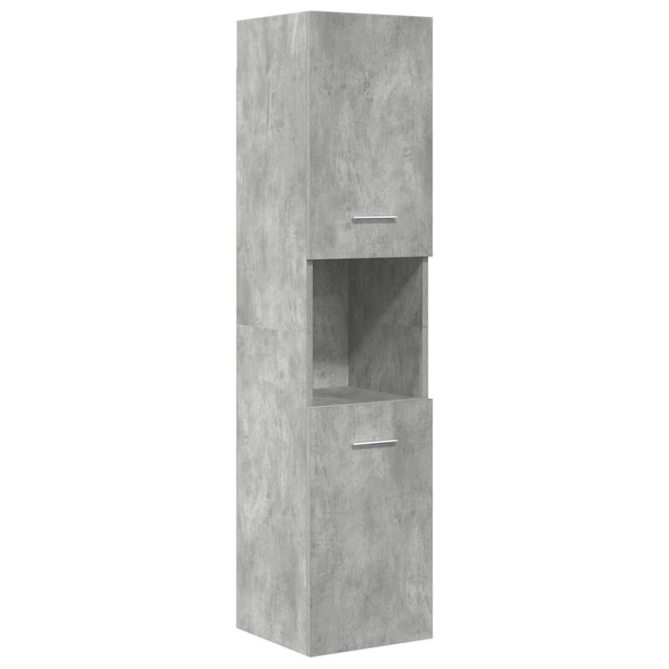 Juego muebles de baño 4 pzas madera contrachapada gris