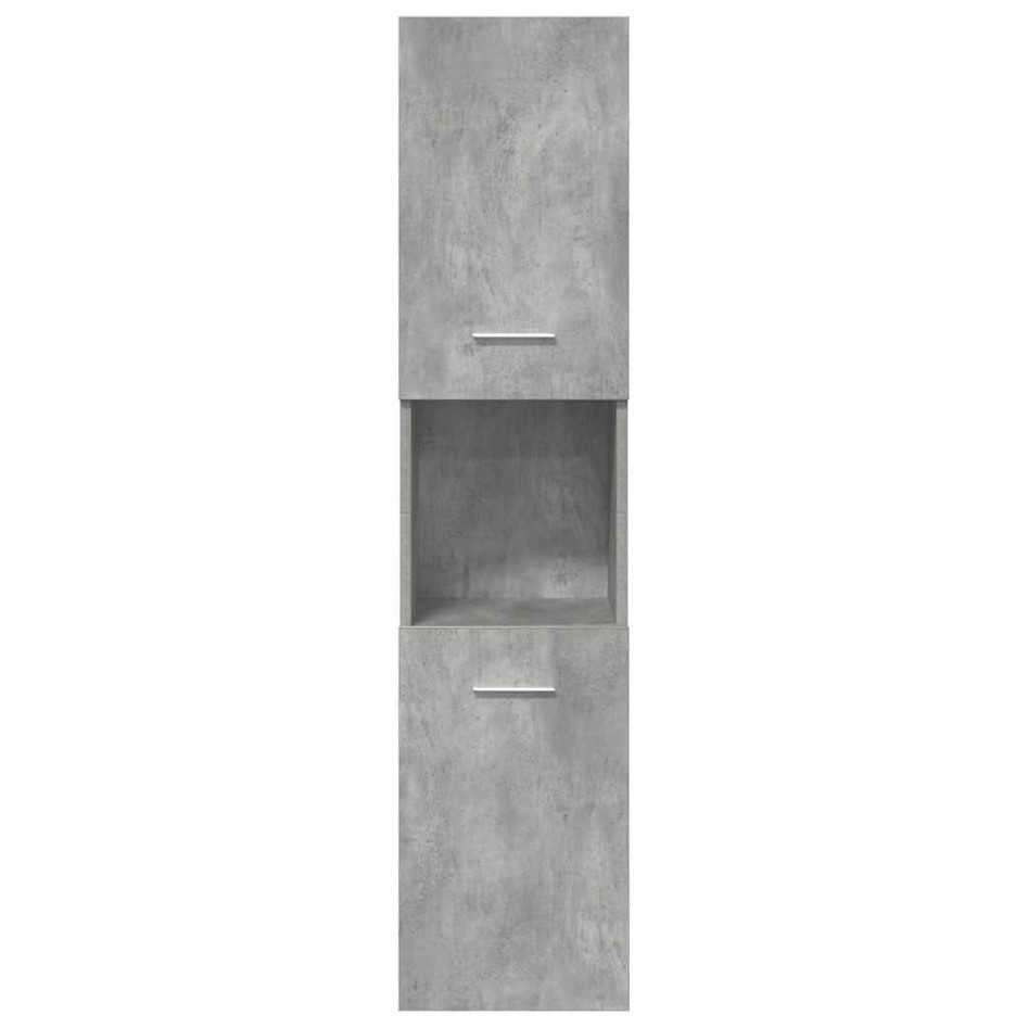 Juego muebles de baño 4 pzas madera contrachapada gris