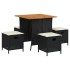 Set de muebles jardín 5 pzas con cojines ratán sintético