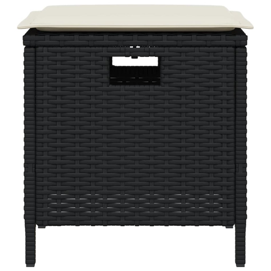 Set de muebles jardín 5 pzas con cojines ratán sintético