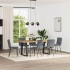 Sillas de comedor 6 unidades terciopelo gris