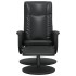 Sillón reclinable con reposapiés cuero sintético