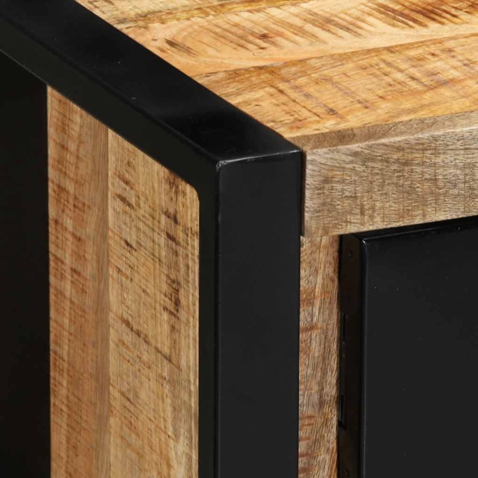Mueble de TV madera maciza de mango rugosa 100x30x35