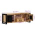 Mueble de TV madera maciza de mango rugosa 100x30x35