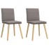 Sillas de comedor 2 unidades tela gris