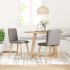 Sillas de comedor 2 unidades tela gris