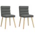 Sillas de comedor 2 unidades tela gris