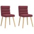 Sillas de comedor 2 unidades tela rojo