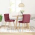 Sillas de comedor 2 unidades tela rojo