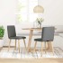 Sillas de comedor 2 unidades tela gris