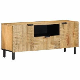 Mueble de TV marrón 105x33x46 cm madera maciza
