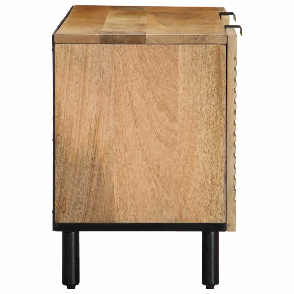 Mueble de TV marrón 105x33x46 cm madera maciza