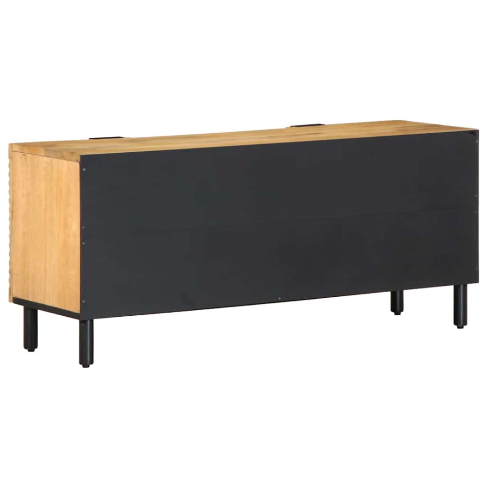 Mueble de TV marrón 105x33x46 cm madera maciza
