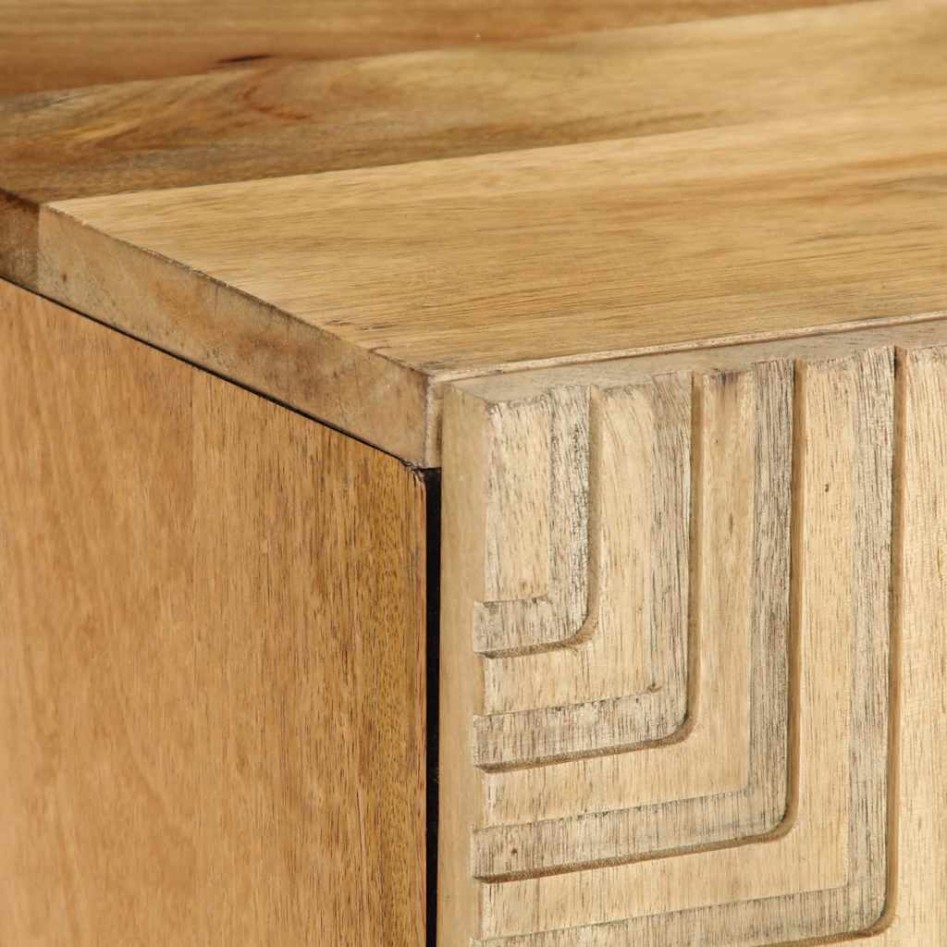 Mueble de TV marrón 105x33x46 cm madera maciza