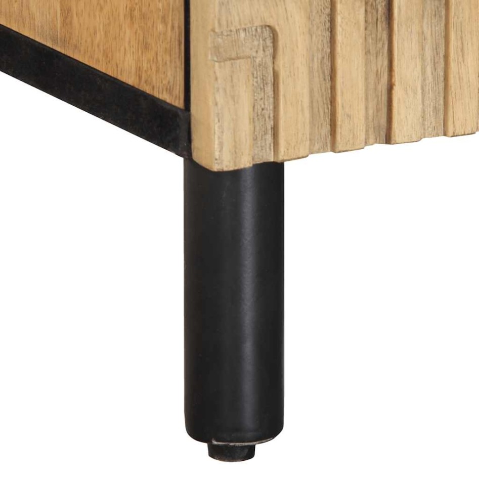 Mueble de TV marrón 105x33x46 cm madera maciza