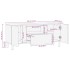 Mueble de TV marrón 105x33x46 cm madera maciza