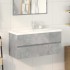 Set muebles de baño 2 piezas madera contrachapada gris