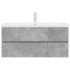 Set muebles de baño 2 piezas madera contrachapada gris