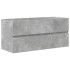 Set muebles de baño 2 piezas madera contrachapada gris