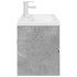 Set muebles de baño 2 piezas madera contrachapada gris