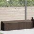 Caja de almacenaje jardín ratán sintético marrón 220x50x58