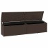 Caja de almacenaje jardín ratán sintético marrón 220x50x58