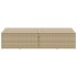 Caja de almacenaje jardín ratán beige 220x50x58