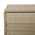 Caja de almacenaje jardín ratán beige 220x50x58