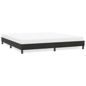 Estructura de cama sin colchón terciopelo negro 180x220