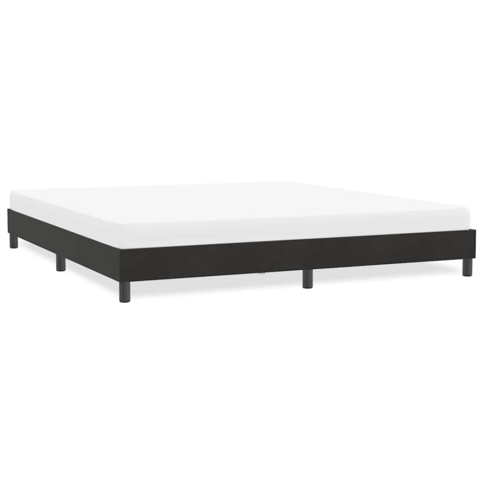 Estructura de cama sin colchón terciopelo negro 180x220